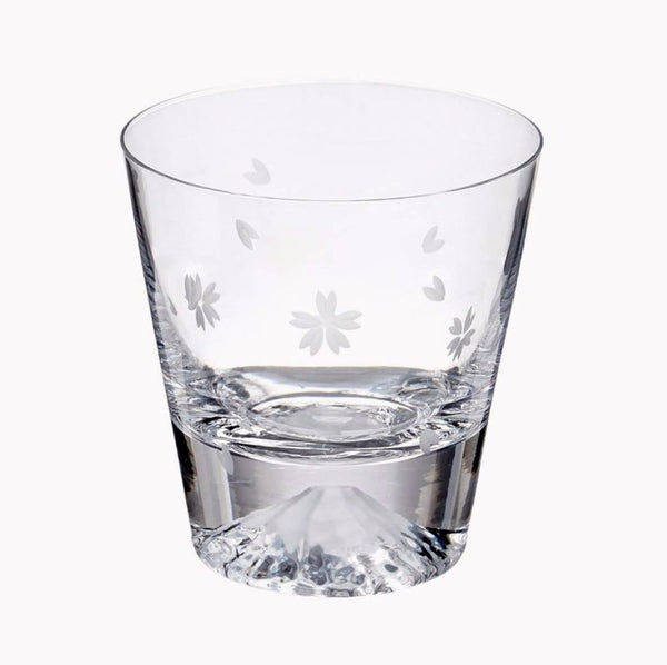 江戶硝子 櫻花富士山威士忌杯