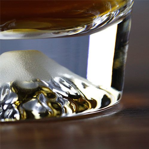 Edo Glass Sakura Mount Fuji Whisky Glass
