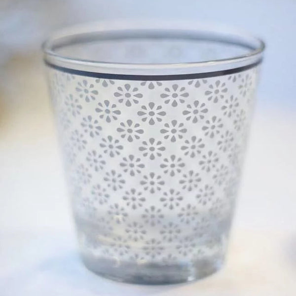 小花玻璃杯