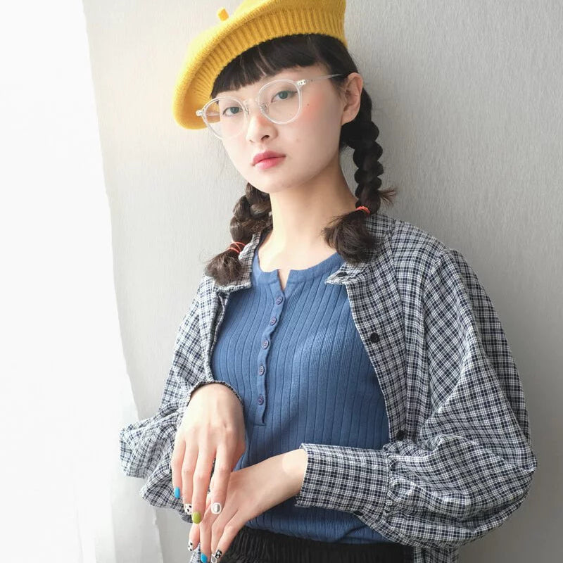 彈性高領條紋上衣