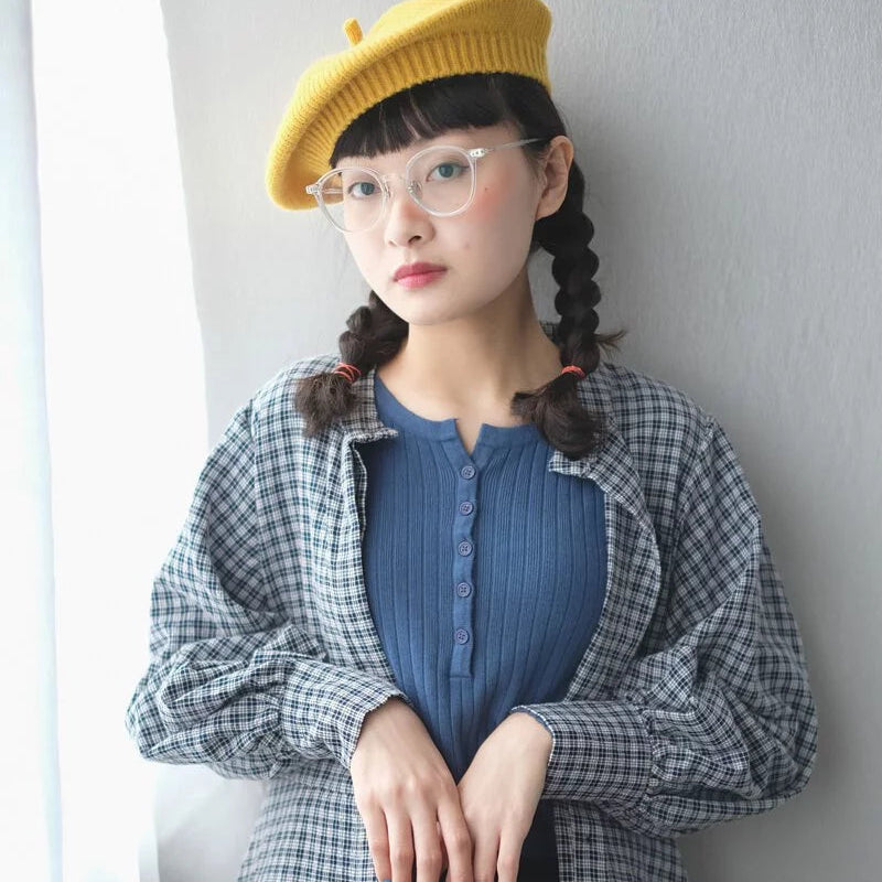 Stretchy high neck striped top