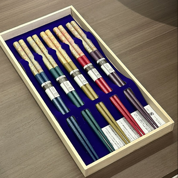 Angled view of Aya Premium Lacquer Chopsticks gift box at Grandmama Store in Hong Kong