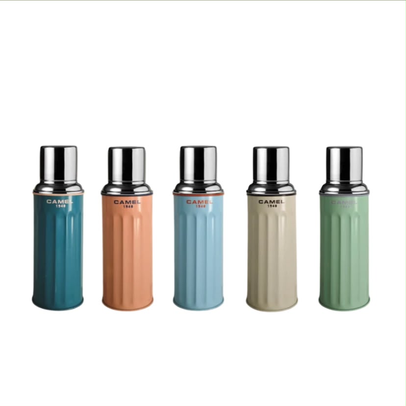 Camel 122 Glass Vacuum Flask 450ml color lineup at Grandmama Store in Hong Kong