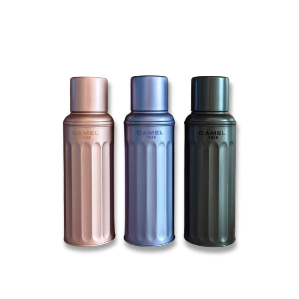 Camel 122 Glass Vacuum Flask 450ml metallic color lineup at Grandmama Store in Hong Kong