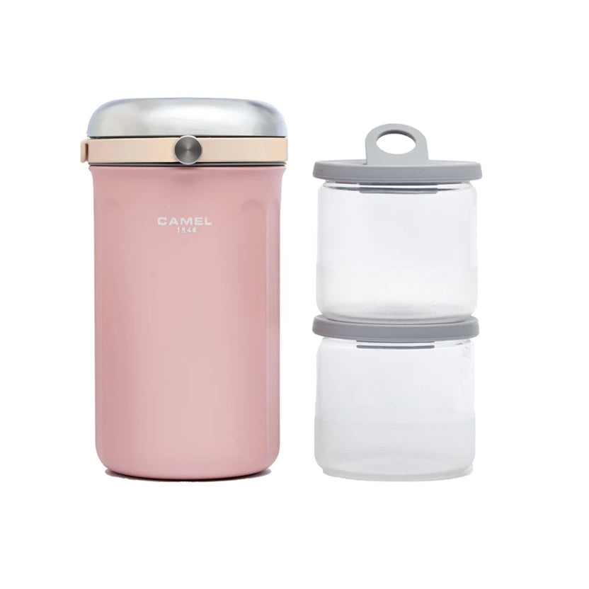 Camel Tiffin Food Jar 1.0L S/S in Dusty Rose Pink set at Grandmama Store in Hong Kong