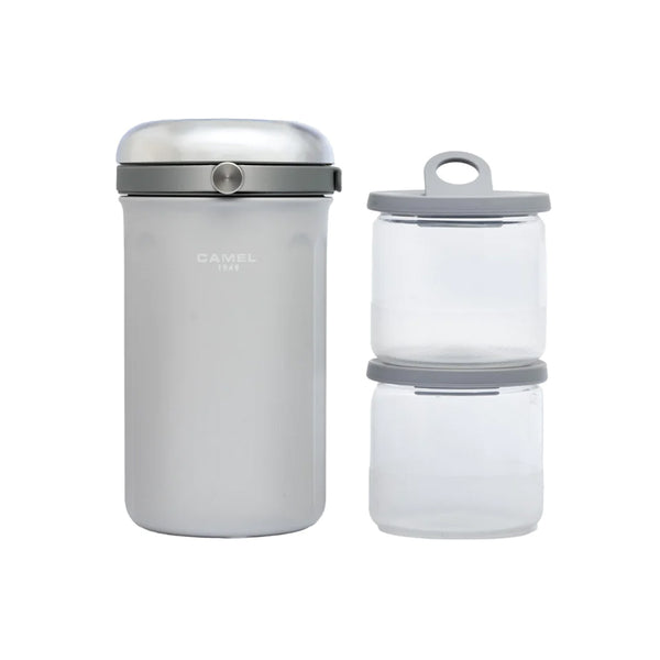 Camel Tiffin Food Jar 1.0L S/S in Light Grey set at Grandmama Store in Hong Kong
