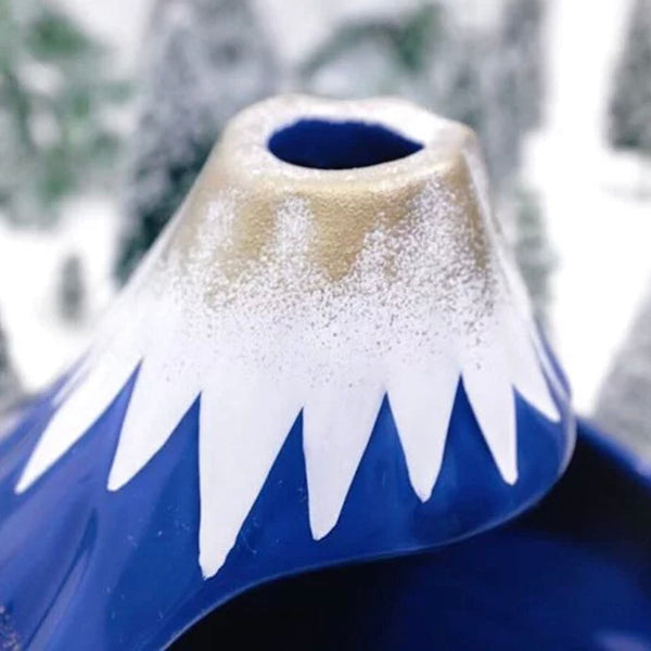 Close-up of peak detail on Mount Fuji Display Stand at Grandmama Store in Hong Kong