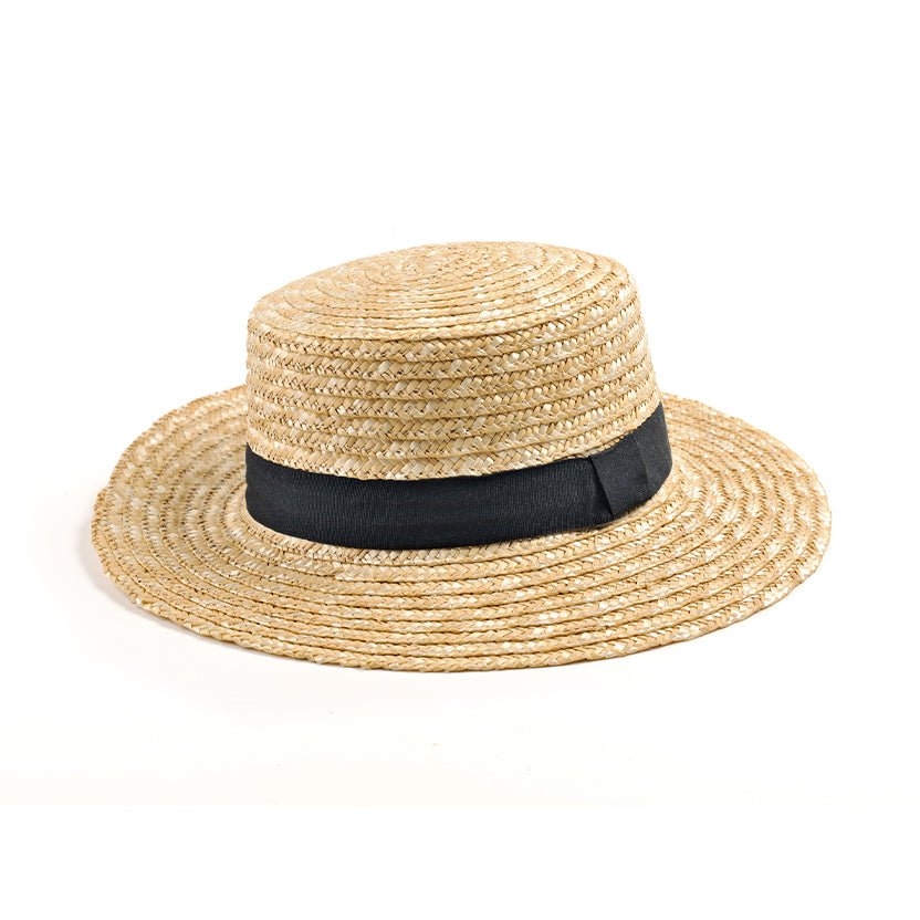 French Straw Boater Hat