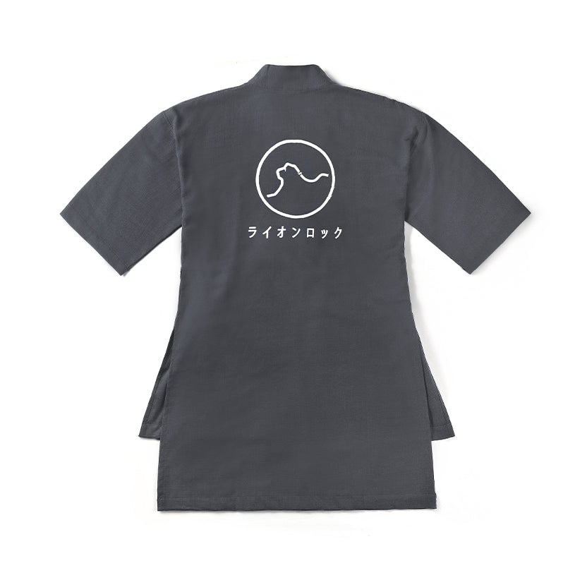 Kamon Kimono Jacket-Lion Rock｜Black