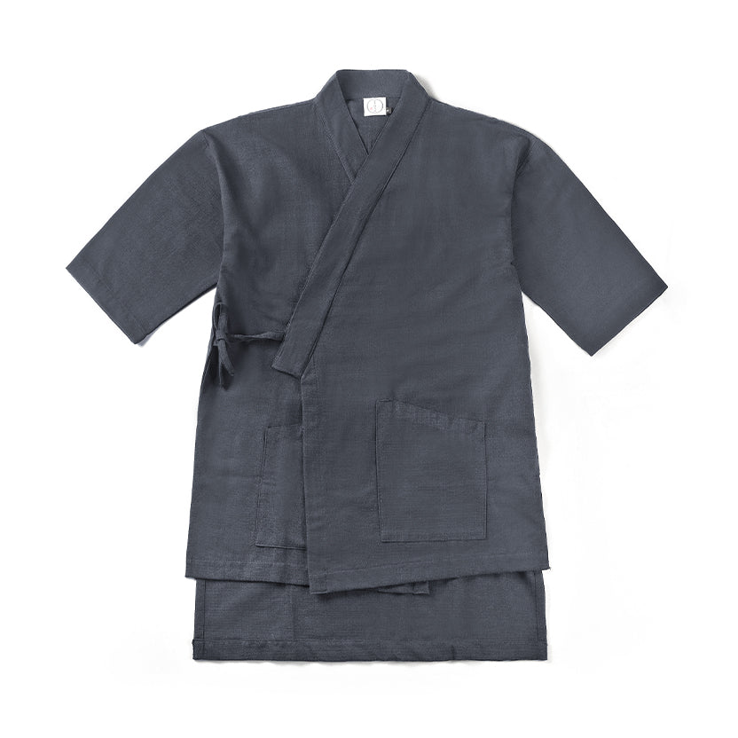 Kamon Kimono Jacket-Lion Rock｜Black