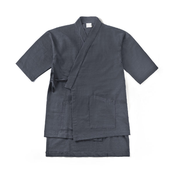 Kamon Kimono Jacket-Lion Rock｜Black