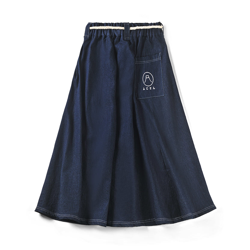 Kamon Denim Dress-Fujisan