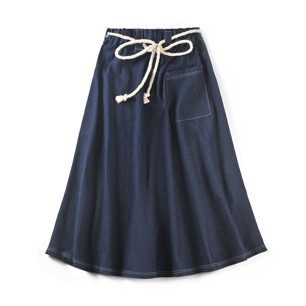 Kamon Denim Dress-Fujisan