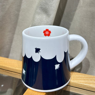 Japanese Mino‑ware Mount Fuji Ceramic Mug front view at Grandmama Store in Hong Kong
