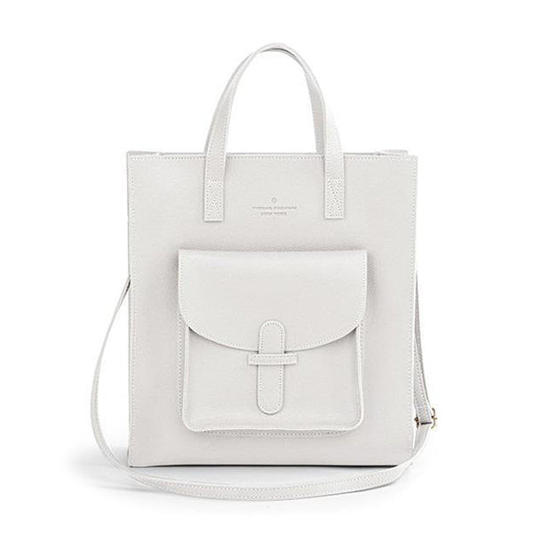 Off-white Vintage Soft Leather Convertible Bag studio product shot at Grandmama Store in Hong Kong