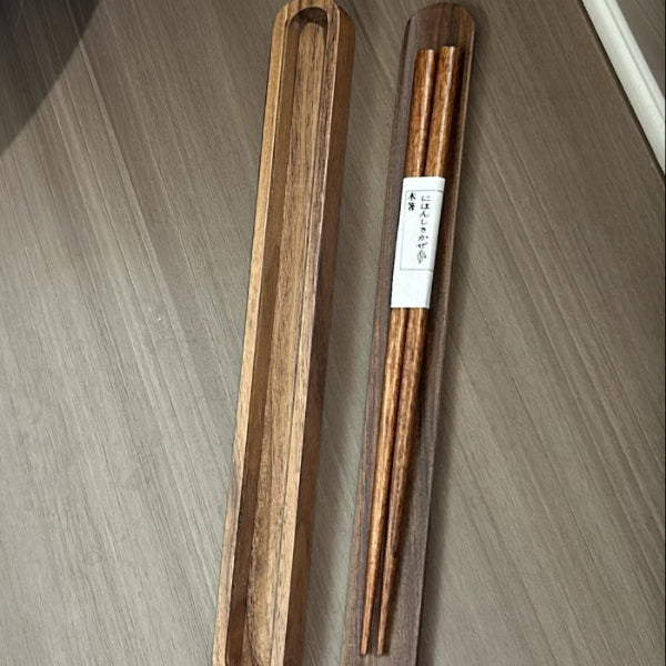 Overhead vertical layout of Japanese Artisan Chopsticks Gift Set at Grandmama Store in Hong Kong
