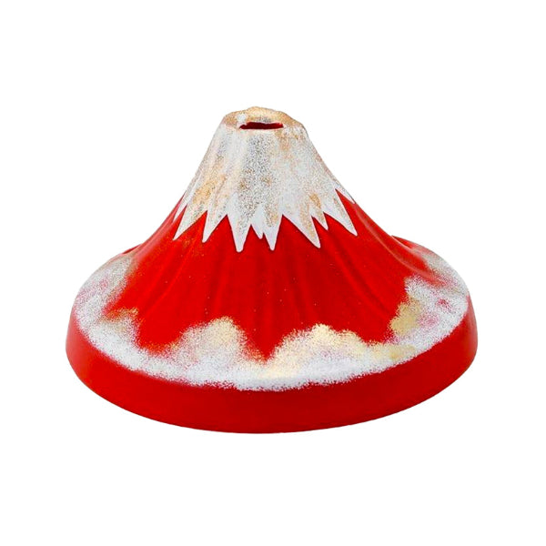 Red ceramic Mount Fuji Display Stand at Grandmama Store in Hong Kong