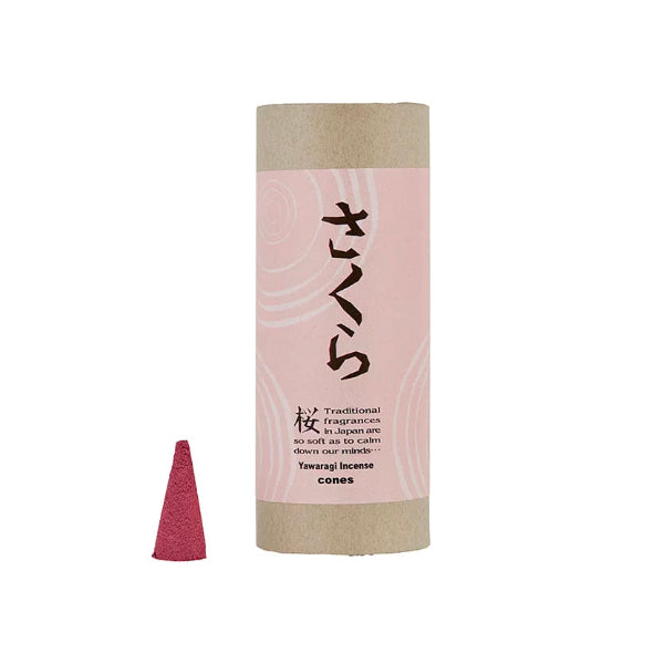 Sakura Japanese cone incense stick with pink tube packaging at Grandmama Store in Hong Kong
