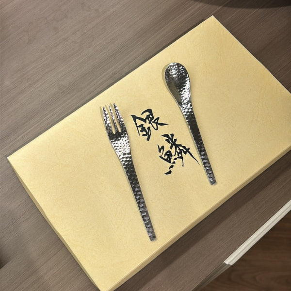 Silver Scale Tableware fork and spoon set with box at Grandmama Store in Hong Kong