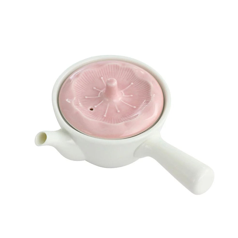 櫻花純白小茶壺