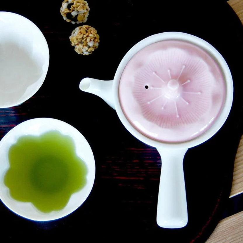 櫻花純白小茶壺