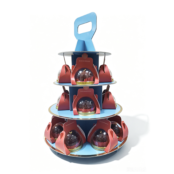 Three-tier display stand filled with Dubai Chocolate Mountains (14 Pieces) at Grandmama Store in Hong Kong