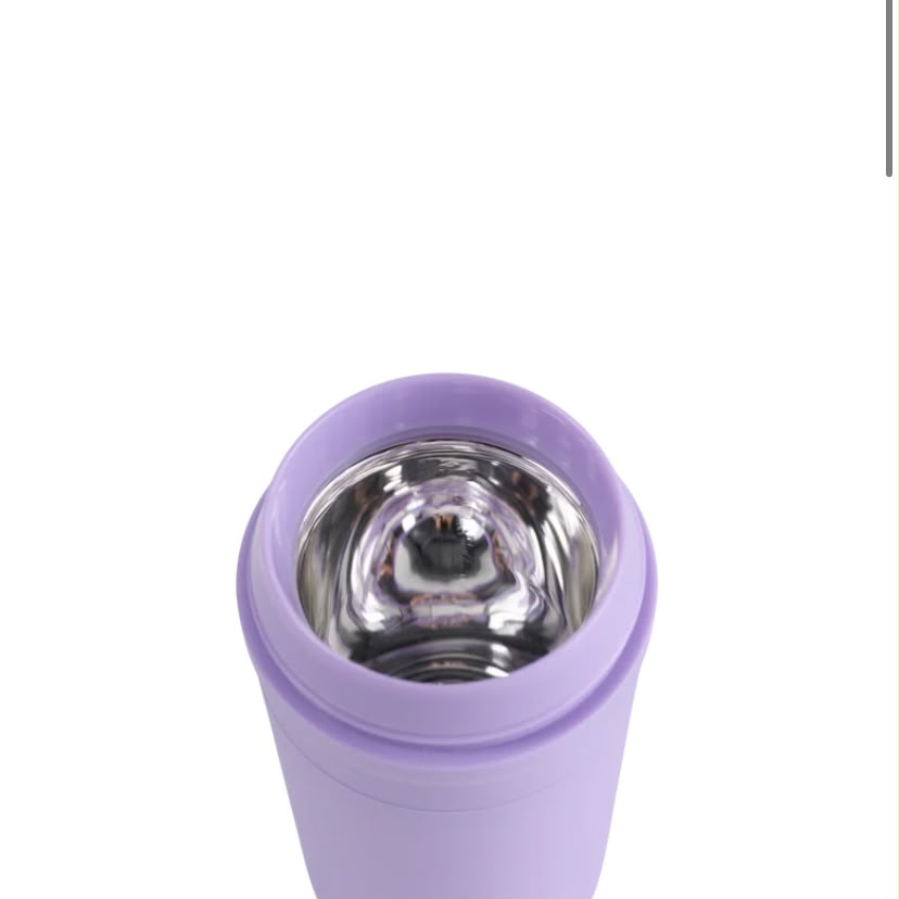 Top angled view of open Camel Cuppa35 350ml Glass Vacuum Mug interior at Grandmama Store in Hong Kong
