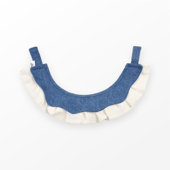 blue-denim-scalloped-pet-collar-flat-lay-Fuji-Meow-Stylish-Fuji-Collar-Hong-Kong-Kwun-Tong-Grandmama-store