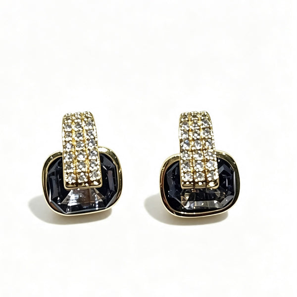 grandmama-cafe-gold-pave-crystal-grey-gem-earrings-hong-kong
