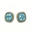 Blue Crushed Shell Earrings
